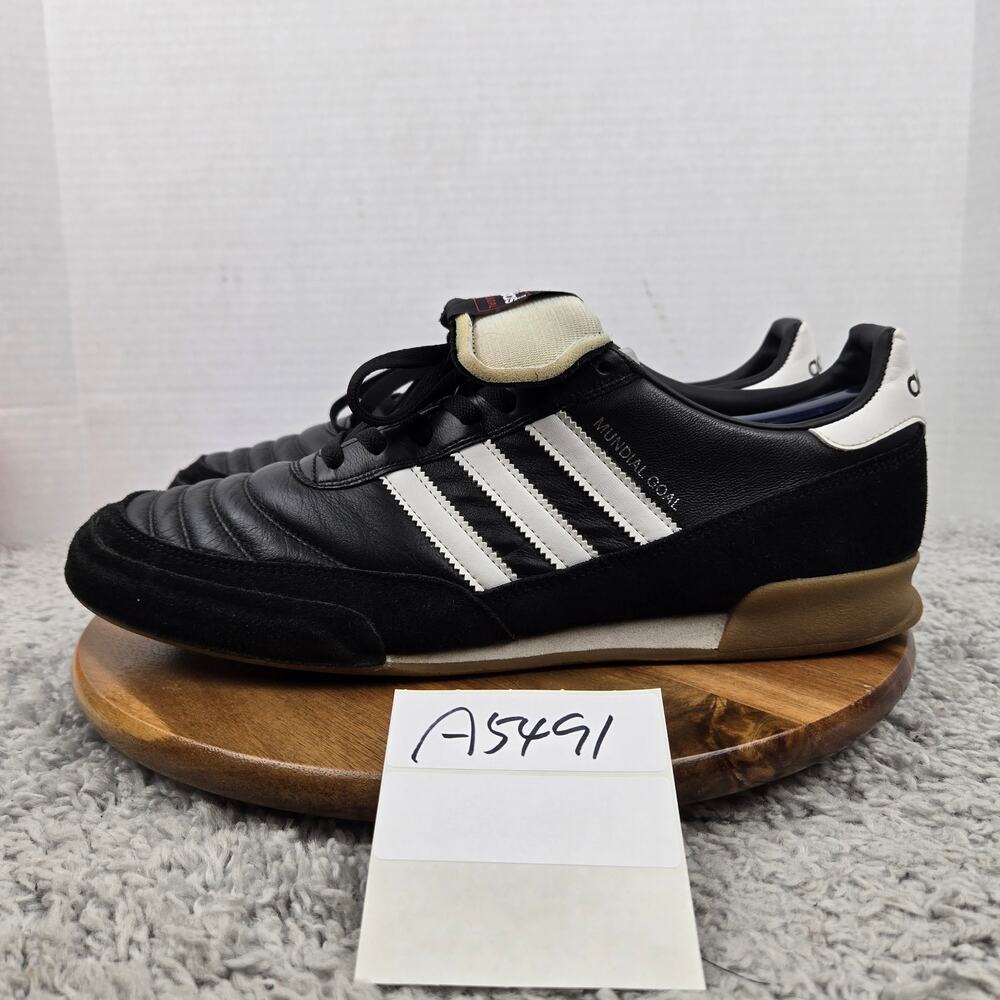 Adidas Mens 13.5 Mundial Goal IN Core Black Indoor Athletic Soccer Shoe 019310